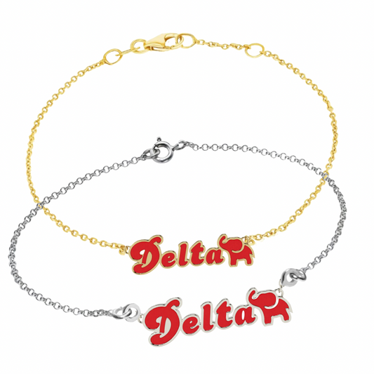 DELTA Elephant Name Bracelet