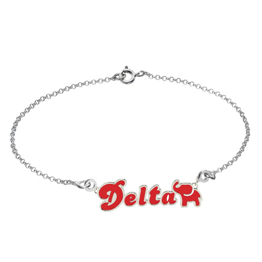 DELTA Elephant Name Anklet