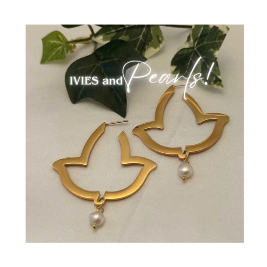 IVY Hoop Earrings ™ (with Pearl)