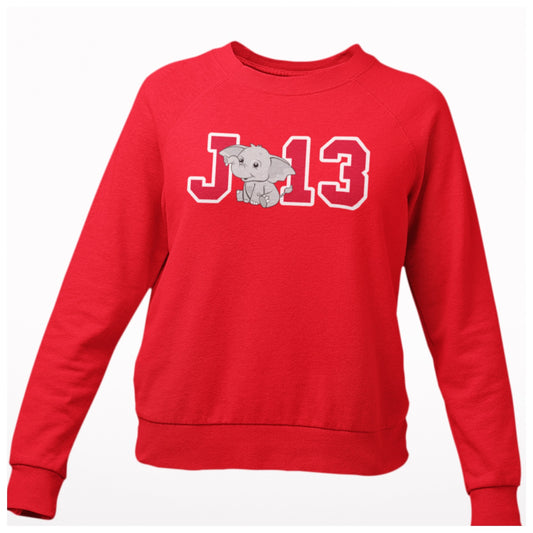 DELTA  "J13" Elephant Crewneck (RED)